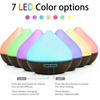 500ml Aromatherapy Diffuser with Remote  Ultrasonic Humidifier, 6 Oils & Color LED Lights