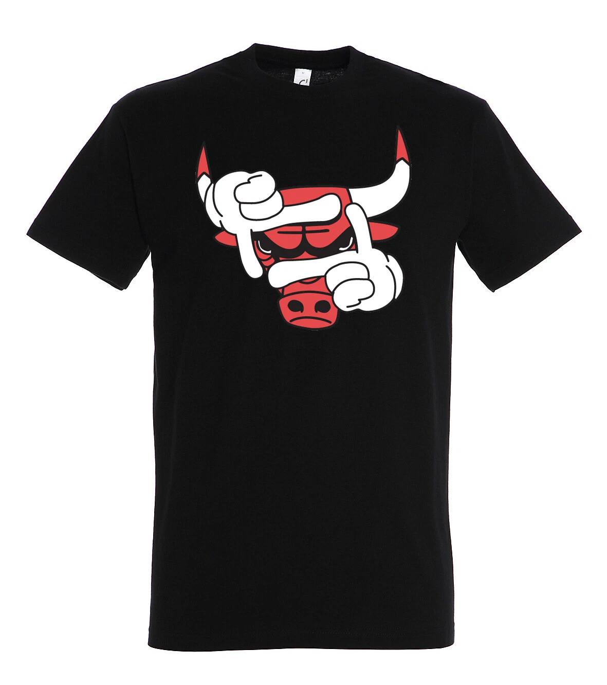 Мужская футболка Youth Designz с принтом логотипа Bulls США Чикаго Баскетбольная Спортивная Веселая 3XL