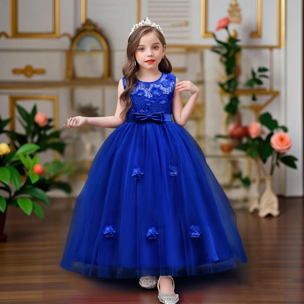 European & American Girls' Formal Flower Dress - Catwalk & Piano Performance Costume 591.