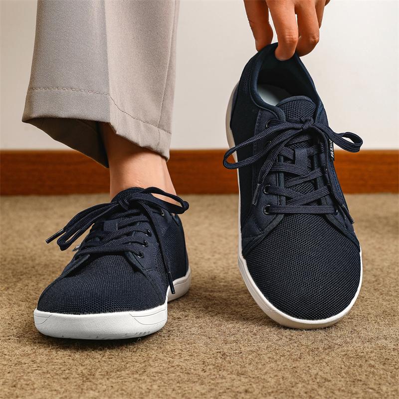 Zapatos Deportivos Casuales de Malla de Punta Ancha Transpirables Ligeros para Caminar Zapatillas de Entrenamiento para Ejercicio Planos de Ocio
