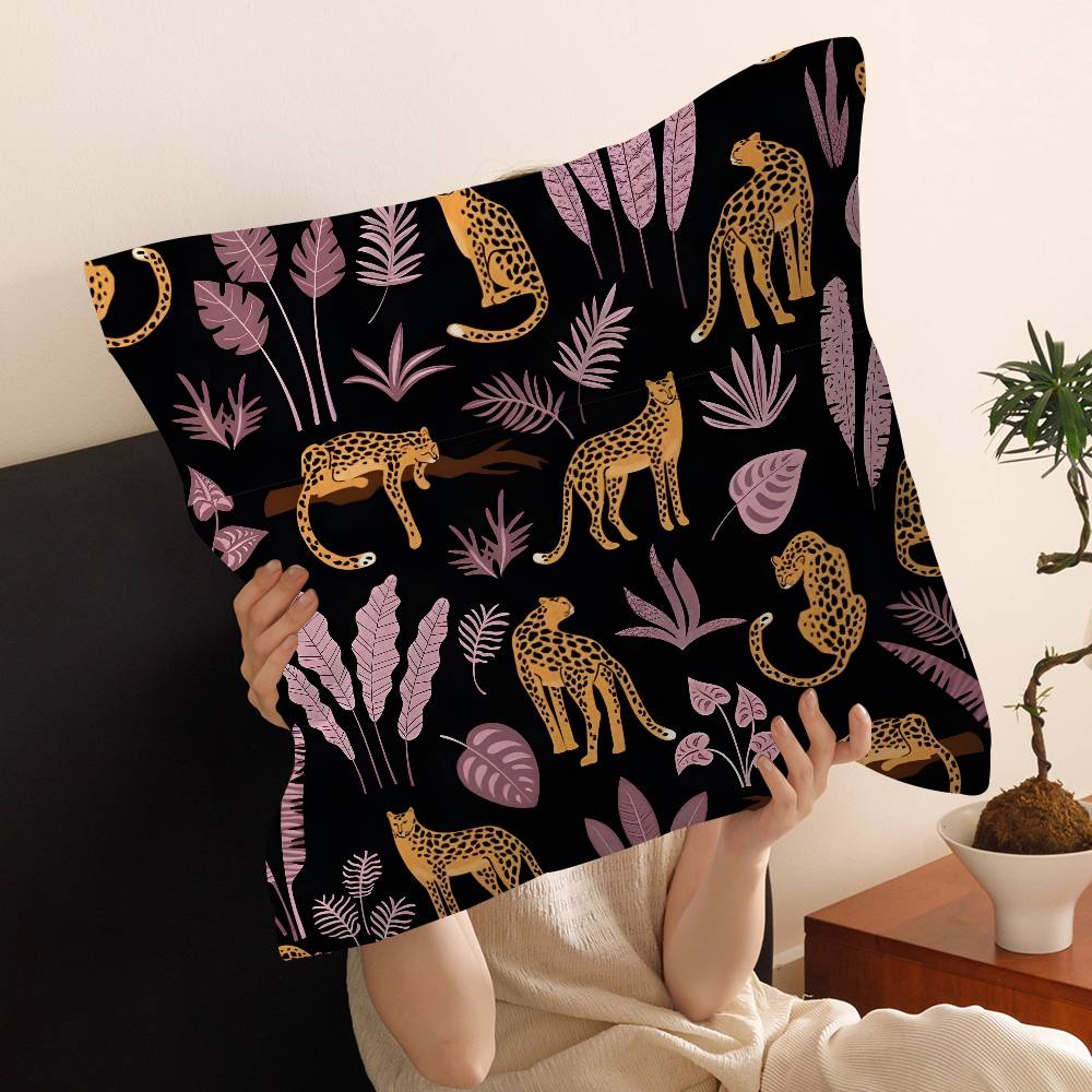 Animal Style Tiger Cushion Case Autumn Jungle Pillow Anime Pillow Sofa Bed Head Pillow Cover Cushion Cover 45x45 cm Fashion