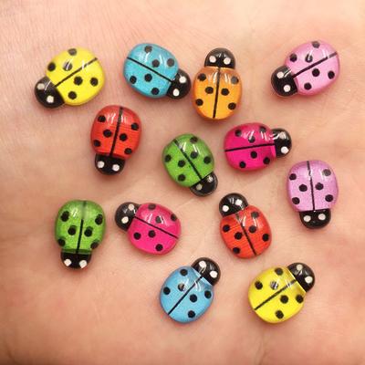 60pcs Mix Resin Cute Colorful Beetle Flat Back Rhinestone Appliques DIY Wedding Scrapbook Craft