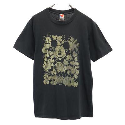 90s Old USA Made Mickey Mouse Short Sleeve T-shirt M Black Series Men's Used