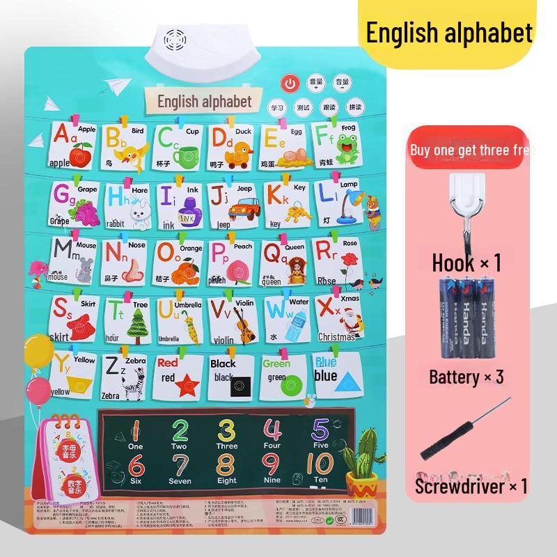 Китайский пиньинь Алфавит Настенная таблица для начинающих - Инструмент для тренировки инициалей и финалей для первого класса