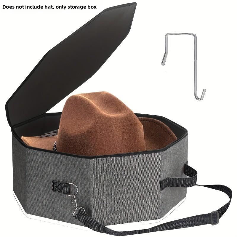 

1 шт. Большая вместимость Оксфордская ткань Сумка для хранения Коробка Пыленепроницаемый Дорожный Домашний Органайзер для одежды Держатель для шляп Мебельный ящик для хранения серый