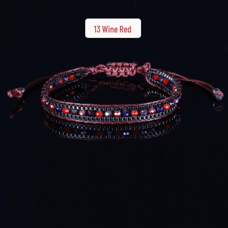 Retro Bohemian Crystal Rope Bracelet