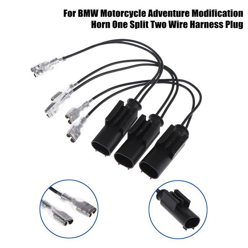 1/3Pcs For Bmw Motorcycle Adventure Modification Horn One Split Two Wire Harness Plug Accesorios Para Vehiculos Car Audio Cable