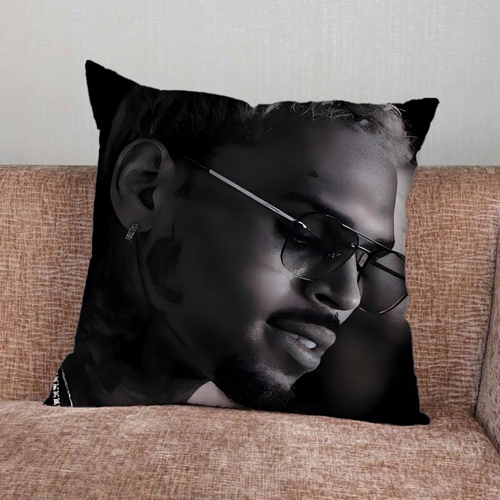Rapper C-Chris Brown Pillow Case For Home Bedroom Car Office Decoration Living Room Sofa Cushion Cover Suitable