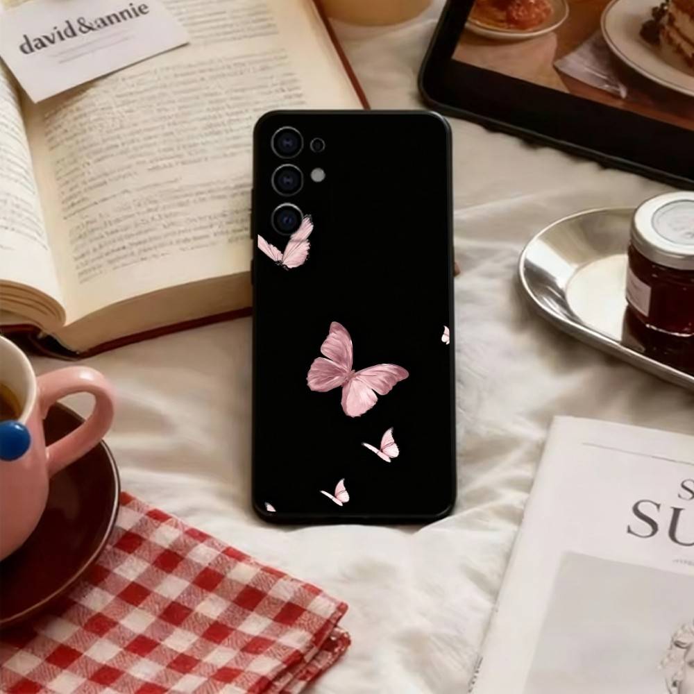 

Beautiful butterfly Phone Case For Samsung S25,S24,S21,S22,S23,S30,Ultra,S20,Plus,Fe,Soft Black Cover Samsung S30plus5G