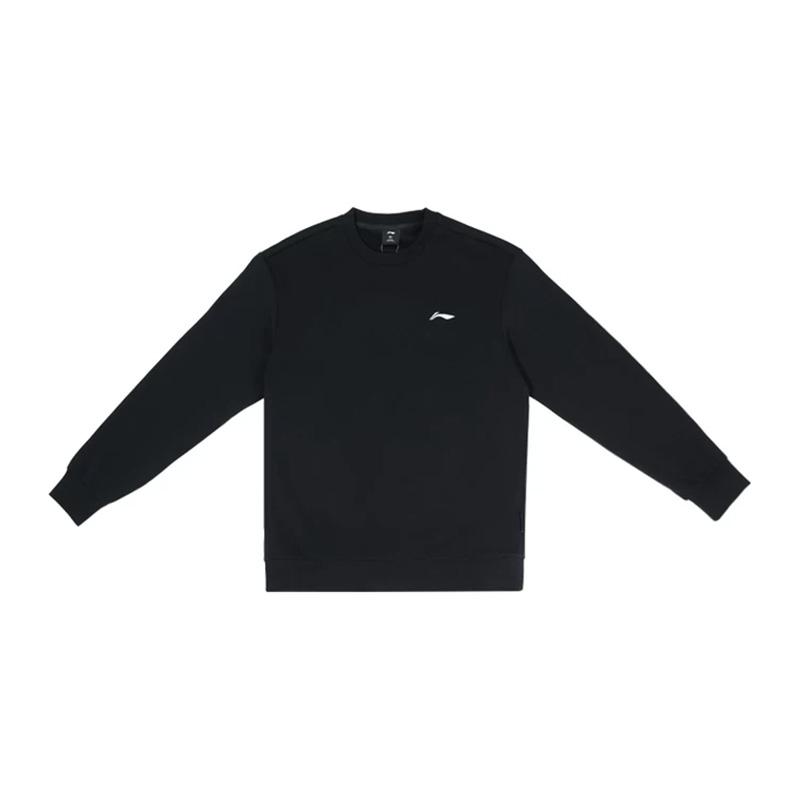 Li Ning Sweatshirts Men's Black Crew Neck Moderate Regular AWDE253-1