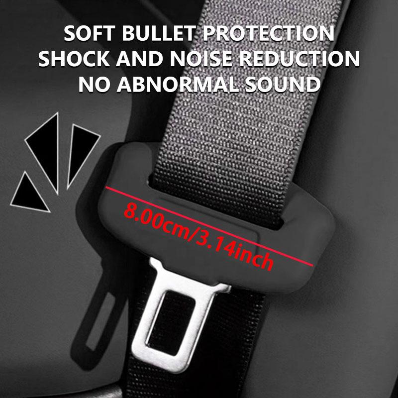 2Pcs Seat Belt Buckle Protector Full-Wrapped Rubber Seat Belt Protection Cover Buckle Cover Universal for Sedan Suv