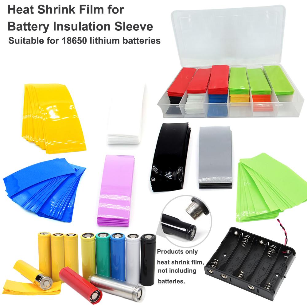 25-100PCS 18650 Battery Wrap PVC Heat Shrink Tubing Pre-cut Precut ZP