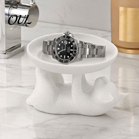 Practical Jewelry Dish Storage Rack, Cat Shape, Anti-Falling Ring Holder, Durable Clean And Tidy Rack Resin Anti-Slip Space-Saving Organizer, for Home