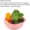 Vegetable and Fruit Washing Bowl with 2-In-1 Rice Strainer and Beans Washer - Kitchen Colander for Cleaning and Draining Food