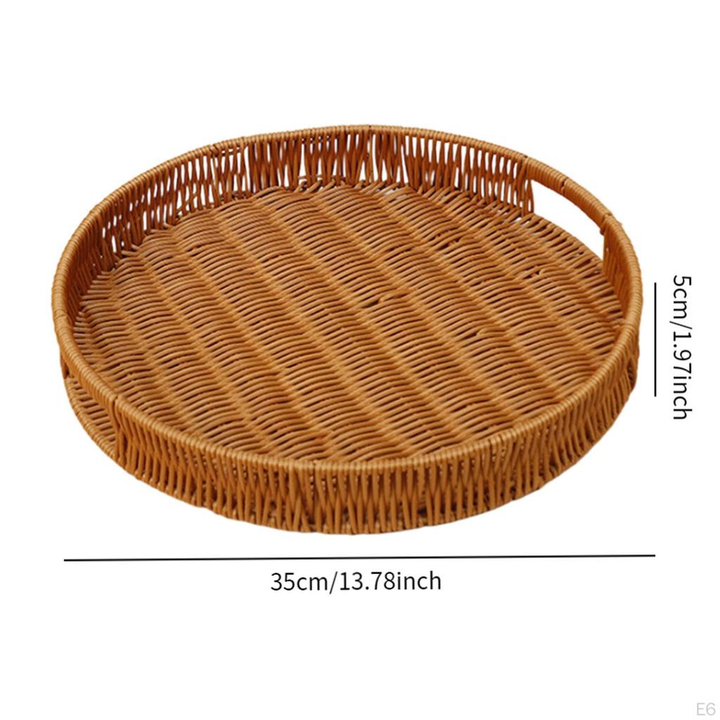 Handwoven Tray for Serving Fruits And Snacks, Storage Basket Events
