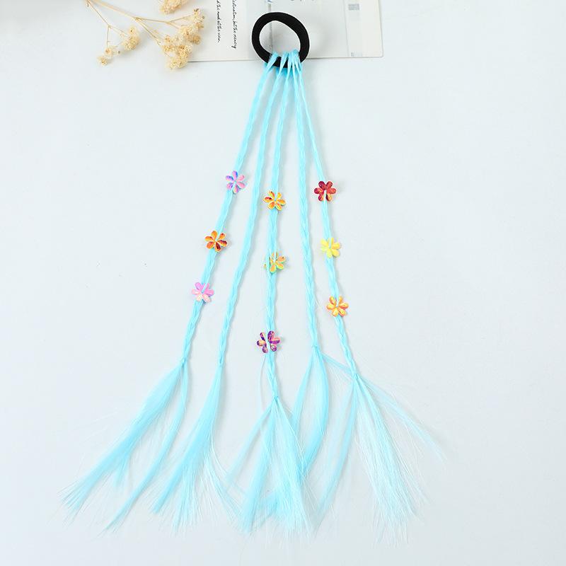 1PC Lovely Girls Colored Dirty Braids Wigs Ponytail Headbands Rubber Bands Hair Bands Headwear Kids Hair Accessories
