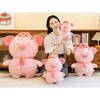 Adorable Pink Plush Pig Toy Cute Nighttime Buddy With Hat For Kids Comforting Sleep Companion