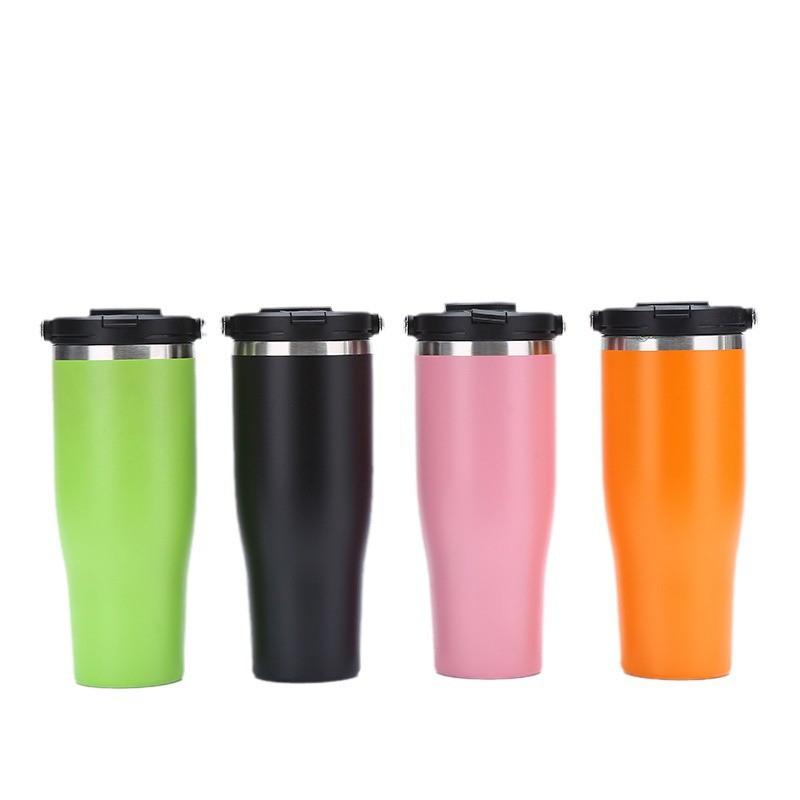 30oz Vacuum Insulated Stainless Steel Travel Mug With Handle Car Outdoor Office Use