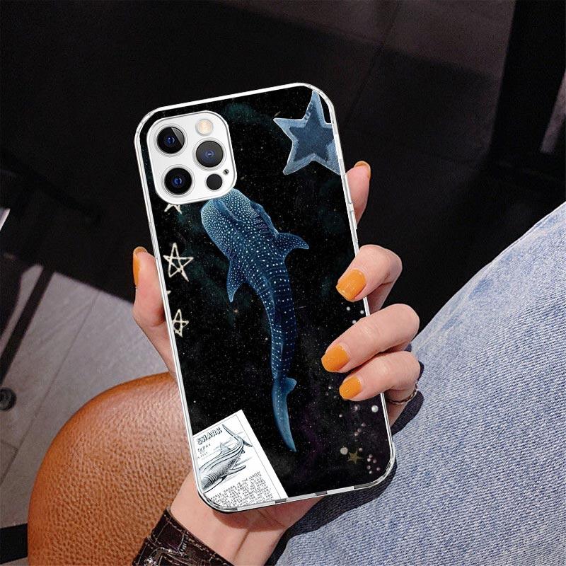 Ocean Whale Shark Phone Case For iPhone 17 Air 16 Pro Max 16E 15 + 14 Plus 11 12 13 Mini 7 8 SE Gift Print Cover Fundas
