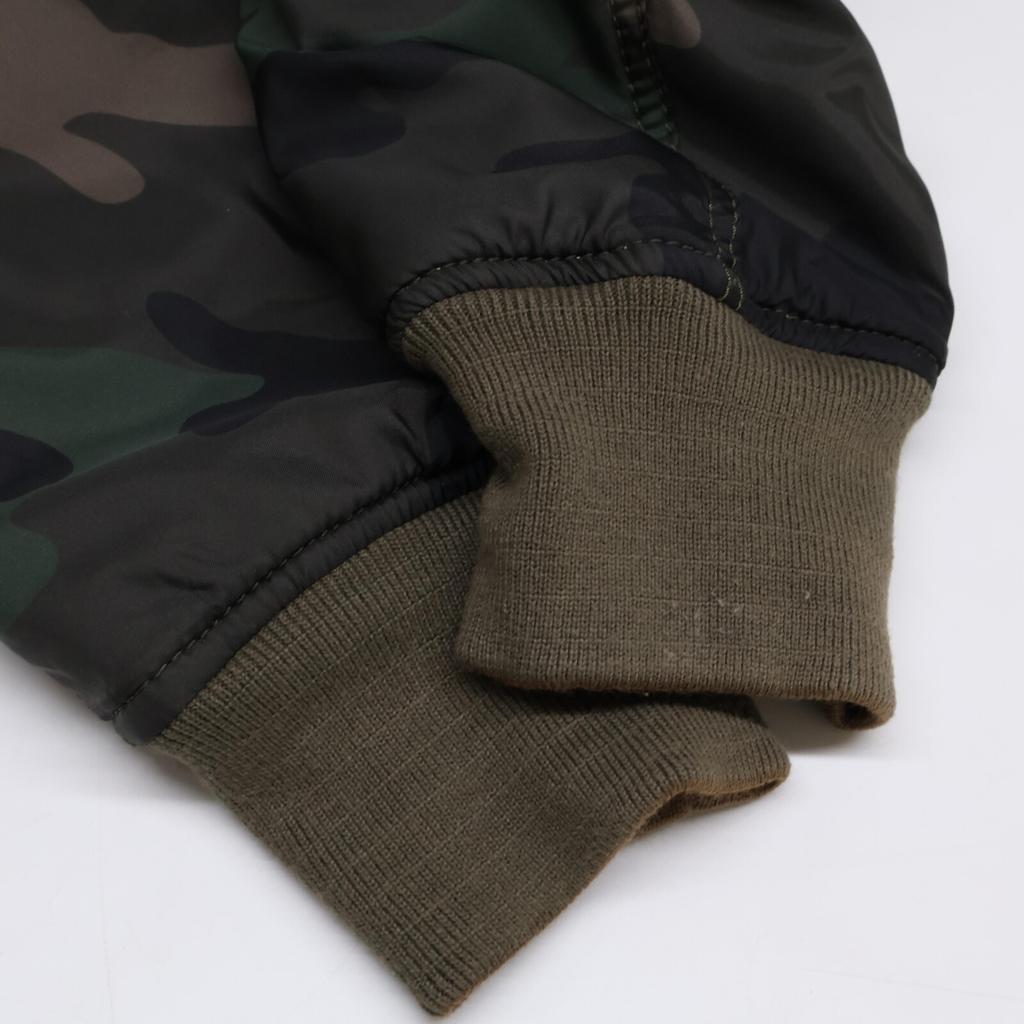 Valentino [Good Condition/Domestic Regular] 1V3CIL658MK Nylon Reversible MA-1 Bomber Jacket 48 Brown/Khaki (Camouflage)Used