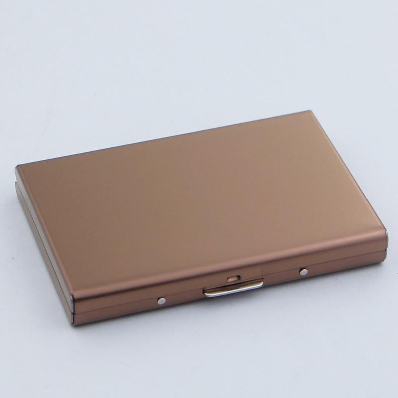 

Модный антимагнитный держатель для карт из нержавеющей стали для женщин и мужчин, металлические держатели для кредитных карт и визиток, органайзер, кошелек, кошелек LXY розового золота