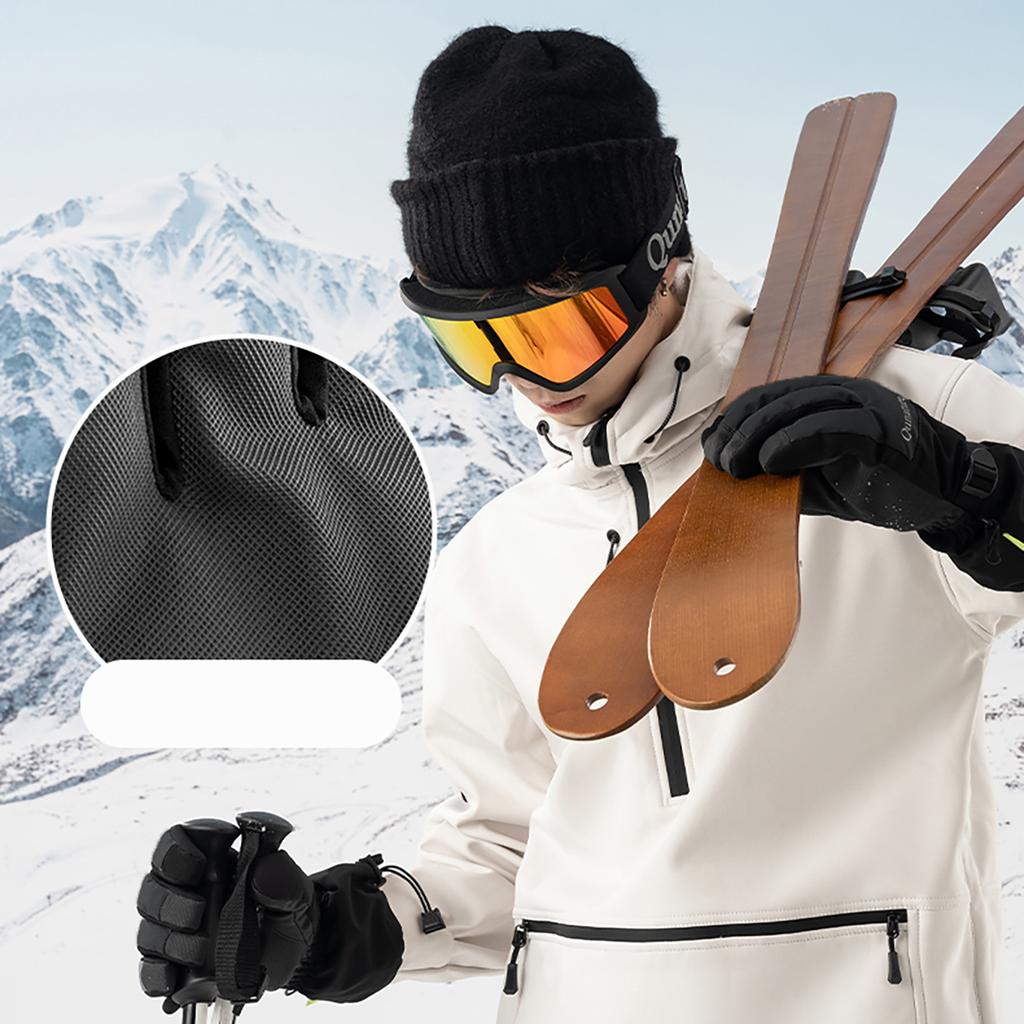 Waterproof ski gloves with touchscreen for Finger Style phones, size M, black