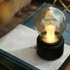 Retro Bulb Light Bedside Table Lamp USB Rechargeable Table Lamp Decorative Warm Light Ambience Desk Light LED Bedside Night