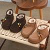 Girls' Fleece-Lined Snow Boots, 2025 Winter Collection, Warm, Stylish, Non-Slip, Short Cotton Boots for Little Girls.