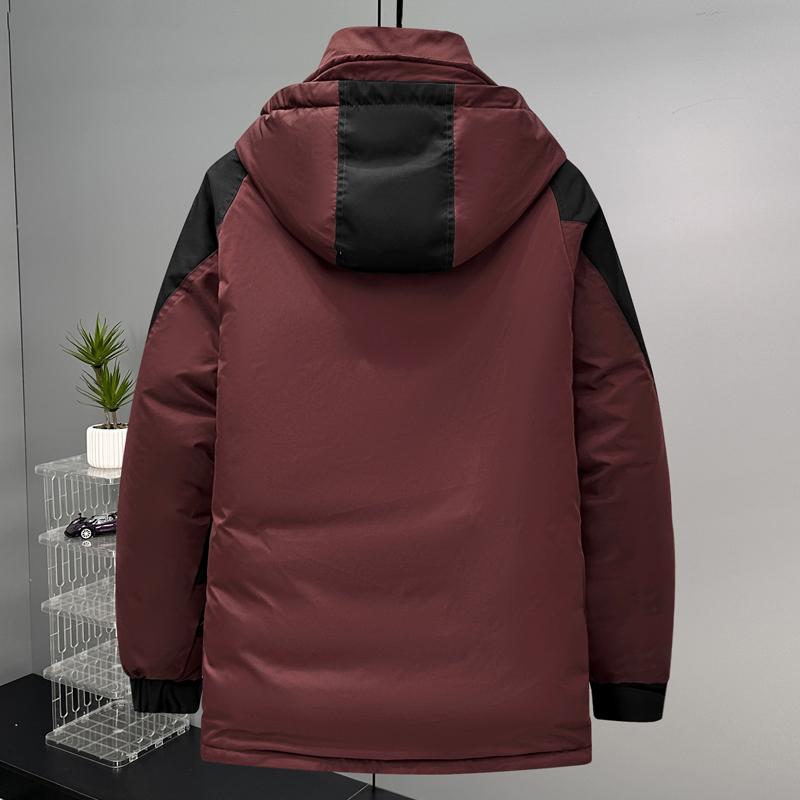 Plusstorlek 4XL-11XL Mode Vinter Herrkappa Med huva Ledig Lös Tjock Varm Oversize Ytterkläder Herrjackor