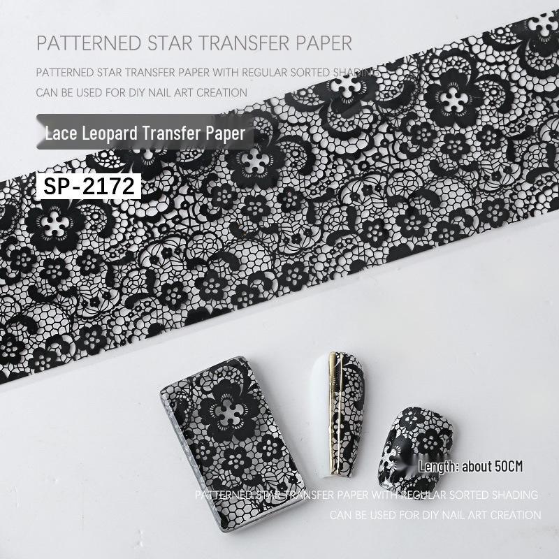 

Звездное небо леопардовое кружево нейл-арт лазерные переводные наклейки