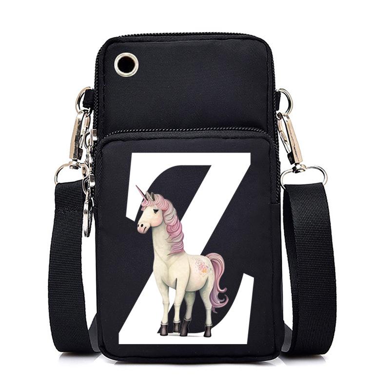 

Принтованная черная косая сумка-слинг, повседневная, портативная, многофункциональная сумка для мобильного телефона 20*10cm