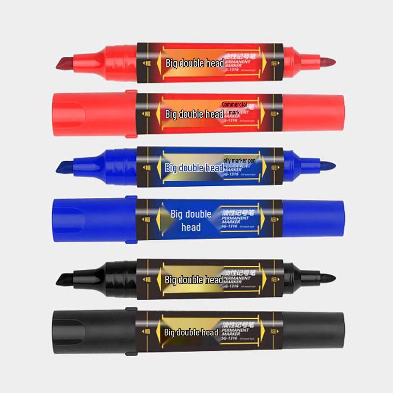 Jinyili Dual-Tip Permanent Marker Pen красный