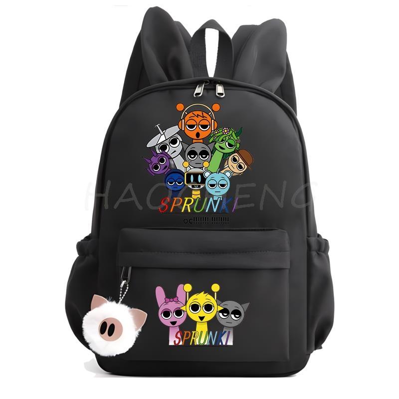 Hot New Sprunki Print Backpack for Girl Boy Student Teenager Children Rucksack Casual Women Cute School Bag Kids Birthday Gift