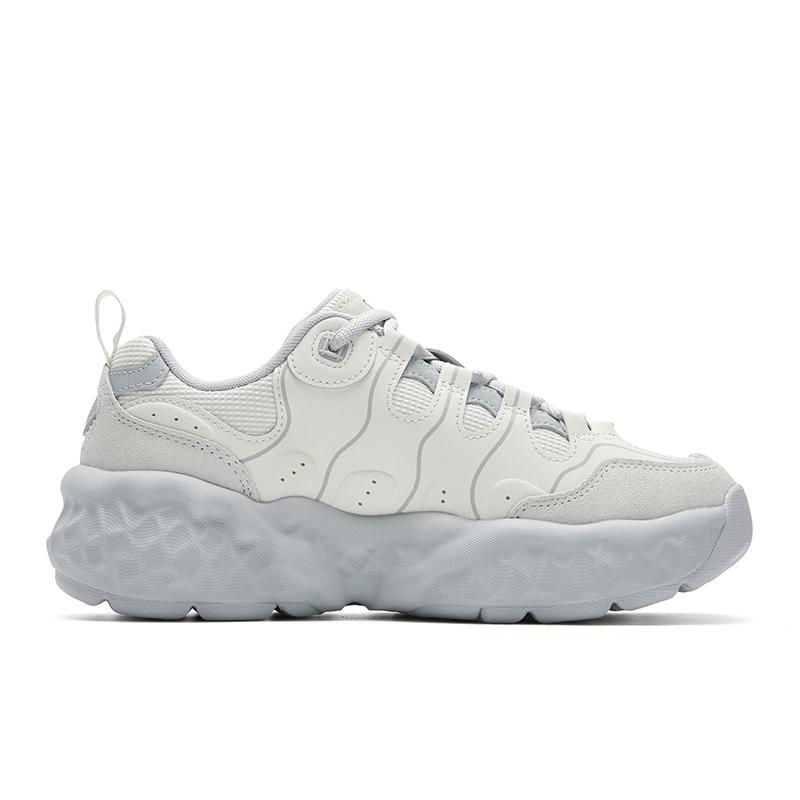 FILA MUFFIN Cushioning Abrasion Resistant Breathable Lightweight Low top Casual Shoes Women's Micro White F12W541145FWW
