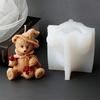 3D Bear Candle Mold Aromatherapy Candle Molds Epoxy Resin Wax Mould Handcrafted Gypsum Ornaments for Craft Enthusiasts