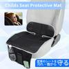 X AUTOHAUX Child Seat Compatible Protective Extra Thick Durable and Junior Seat Car Seat 1 Piece Mat, Cushion, Waterproof, Cover, Compatible, Black,
