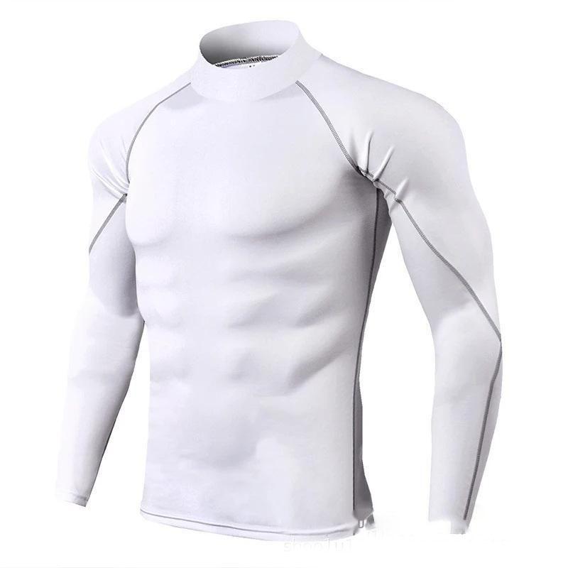 2024PRO Men's Slim Fit High Collar Quick-Dry Long Sleeve Cycling T-Shirt