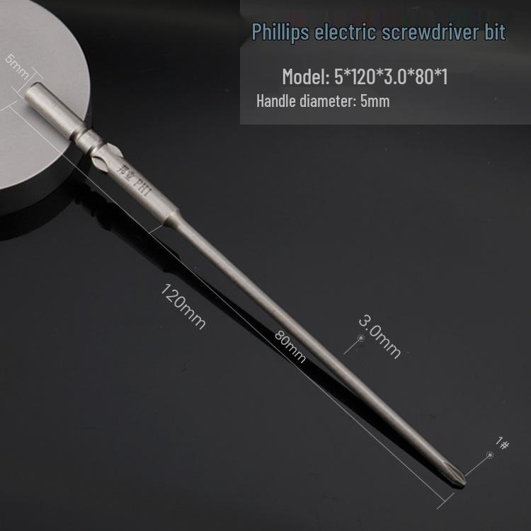 Hardened 5mm Magnetic S2 Steel Phillips Electric Screwdriver Bit Set