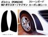 Porsche 987 Boxster/Cayman Carbon Pattern Stone Guard Left and Right 2 Piece Set Protection Film Carbon Pattern Type Carbon Sheet