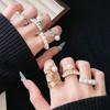 French Elegant Personality Fashion Multi-Level Niche Design Open Ring High-End Luxury Retro Ring