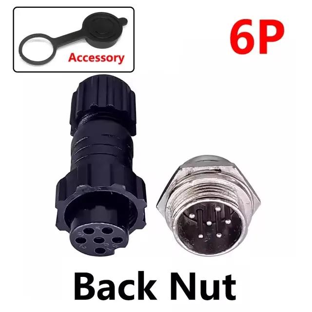 5/20Sets GX16 Aviation Connector M16 Waterproof Back Nut Docking Male&Female Plug And Socket 2/3/4pin 5pin 6pin 7pin 8pin 9pin