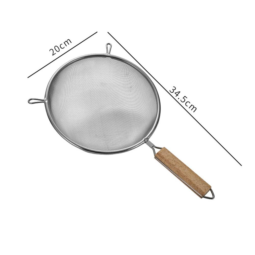 304 Stainless Steel Cooking Skimmers Wooden Handle Easy To Clean Food Strainers Rinsing Vegetables Cooking Preparation