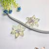 100Pcs Transparent Christmas Snowflake Flatback Resin Cabochon for Hair Bow Center for Phone Decoration DIY Hair Accessories
