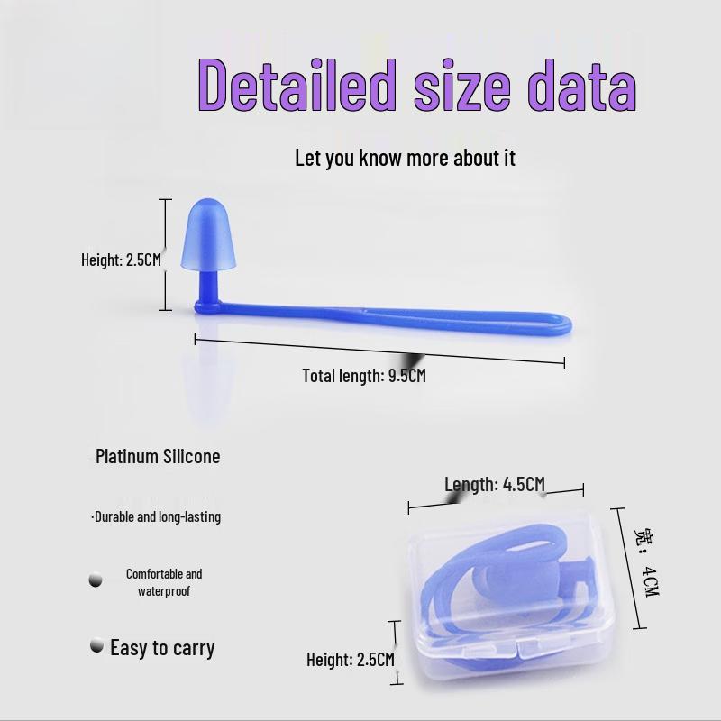 Waterproof Silicone Anti-Loss Earplug Lanyard