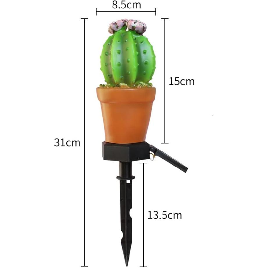 Uonlytech Outdoor Solar Lawn Lights Cactus Lights Decorative Stake LED Light for Yard Garden Patio Decor(Cactus)