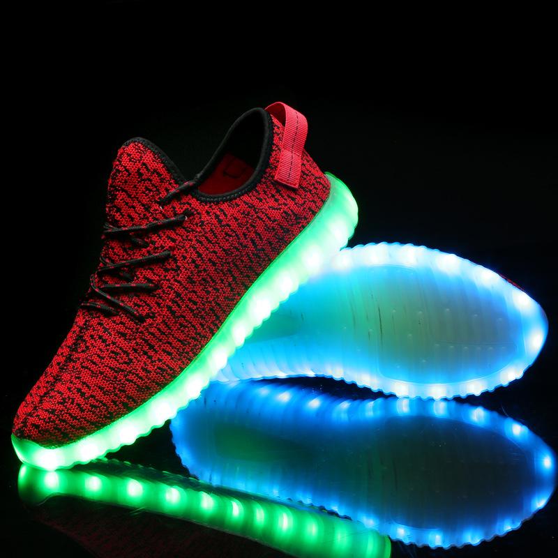 USB Coconut Luminous Shoes Led Light Shoes Fashion Men's and Women's Sports Shoes, Factory Coconut Shoes