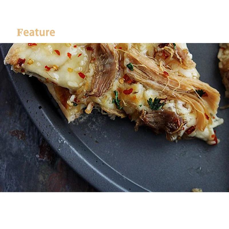6-10 Inch Non-Stick Pizza Pan Steel Plate Dish Tray Cooking Baking Tool Pizza Pan Oven Tool Kitchen Asscssories for Home-use