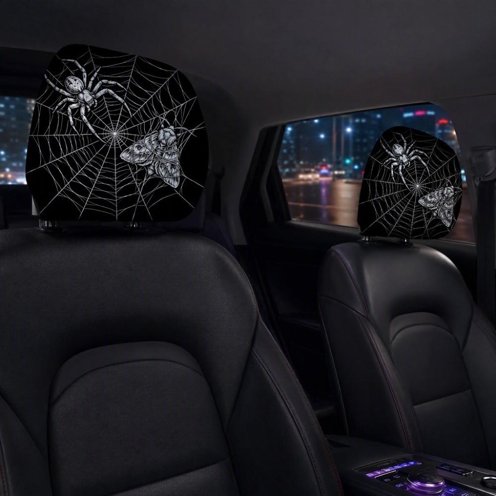 2PCS Exaggerated Car Pillowcase Cool Decorations Car Seat Headcover  Gift for Car Lover
