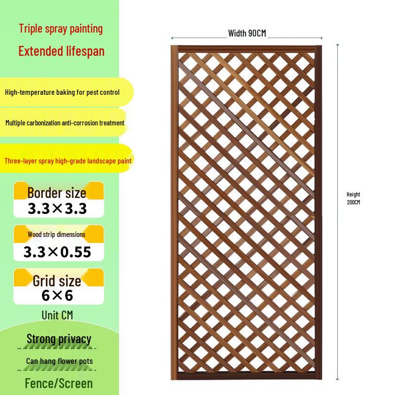 Anti-Corrosion Wood Garden Fence & Climbing Frame for Outdoor Spaces