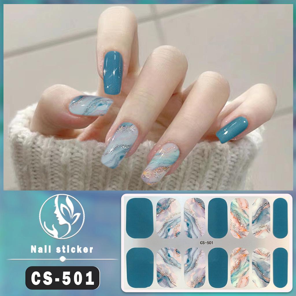 Waterproof Gel Nail Polish Film Stickers with Jumping Color Effects